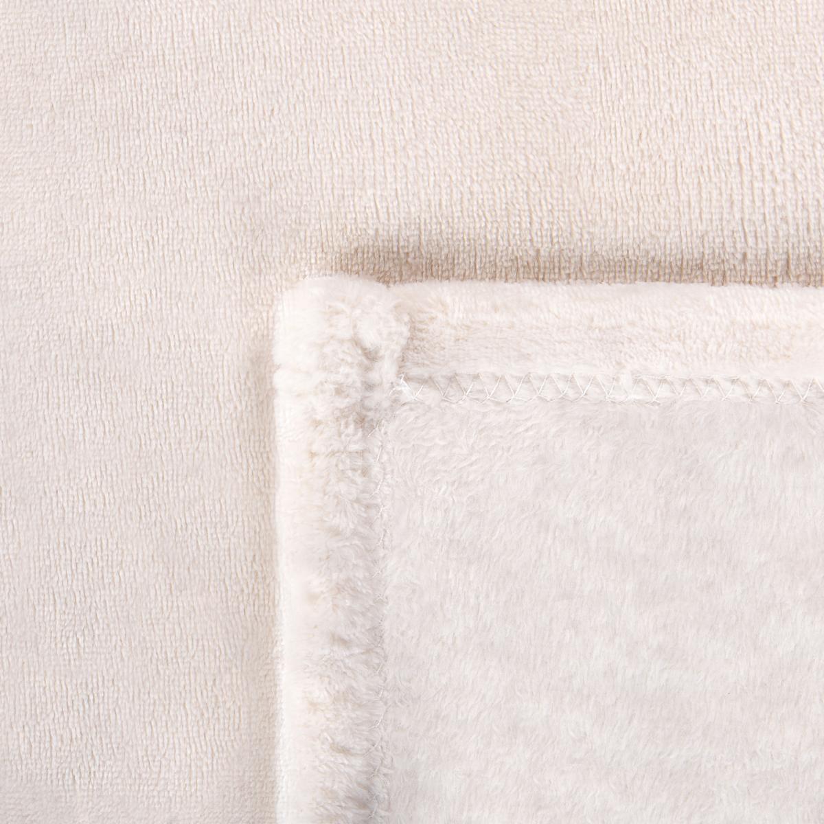 DECKE Cremeweiß Bayburt 200/220 cm - Ecru, Textil (200/220cm) - Beliani