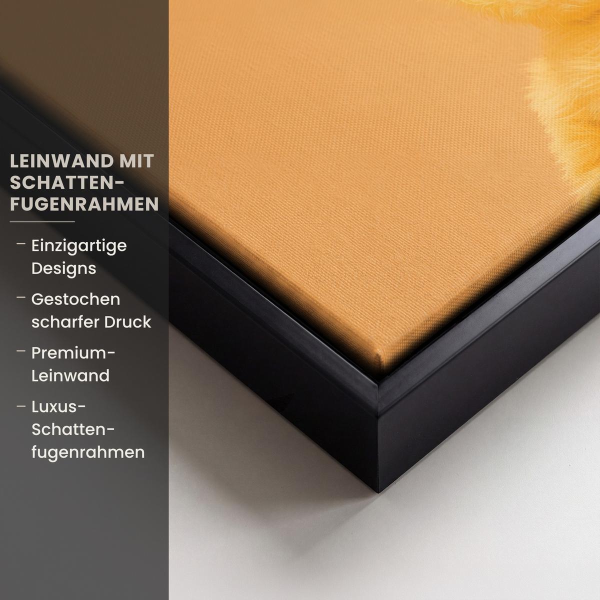 LEINWAND Bilder mit Rahmen - Osterhase - Kostüm - Ente - 30x20 - Gelb, Textil (30/20cm) - MuchoWow