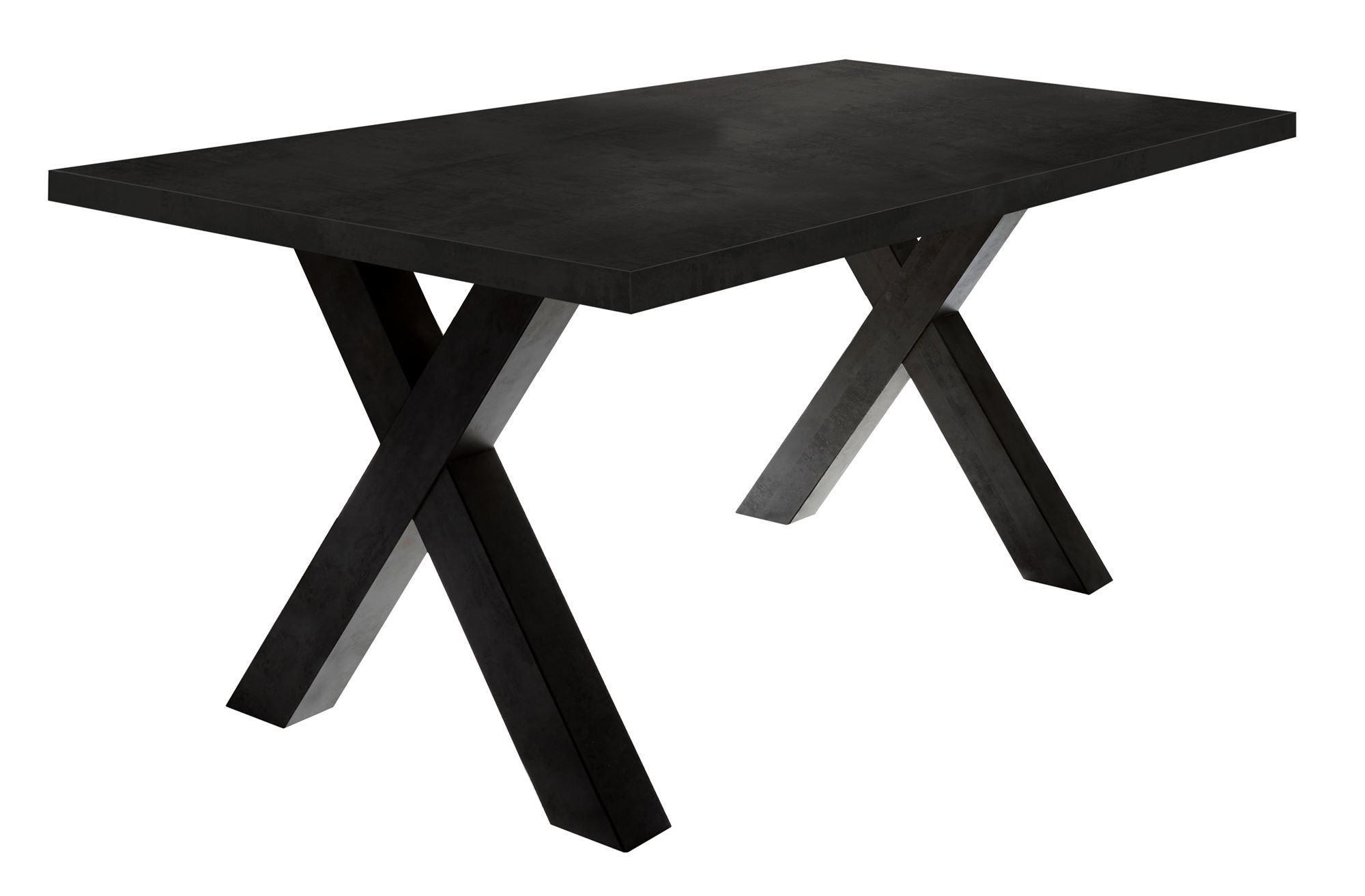 ESSZIMMERTISCH Eike 8 180 x 90 x 75 Esstisch Schwarzstahl - Schwarz, Holz (180/90/75cm) - 58aufmkessel
