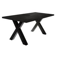 ESSZIMMERTISCH Eike 8 160 x 90 x 75 Esstisch Schwarzstahl - Schwarz, Holz (160/90/75cm) - 58aufmkessel