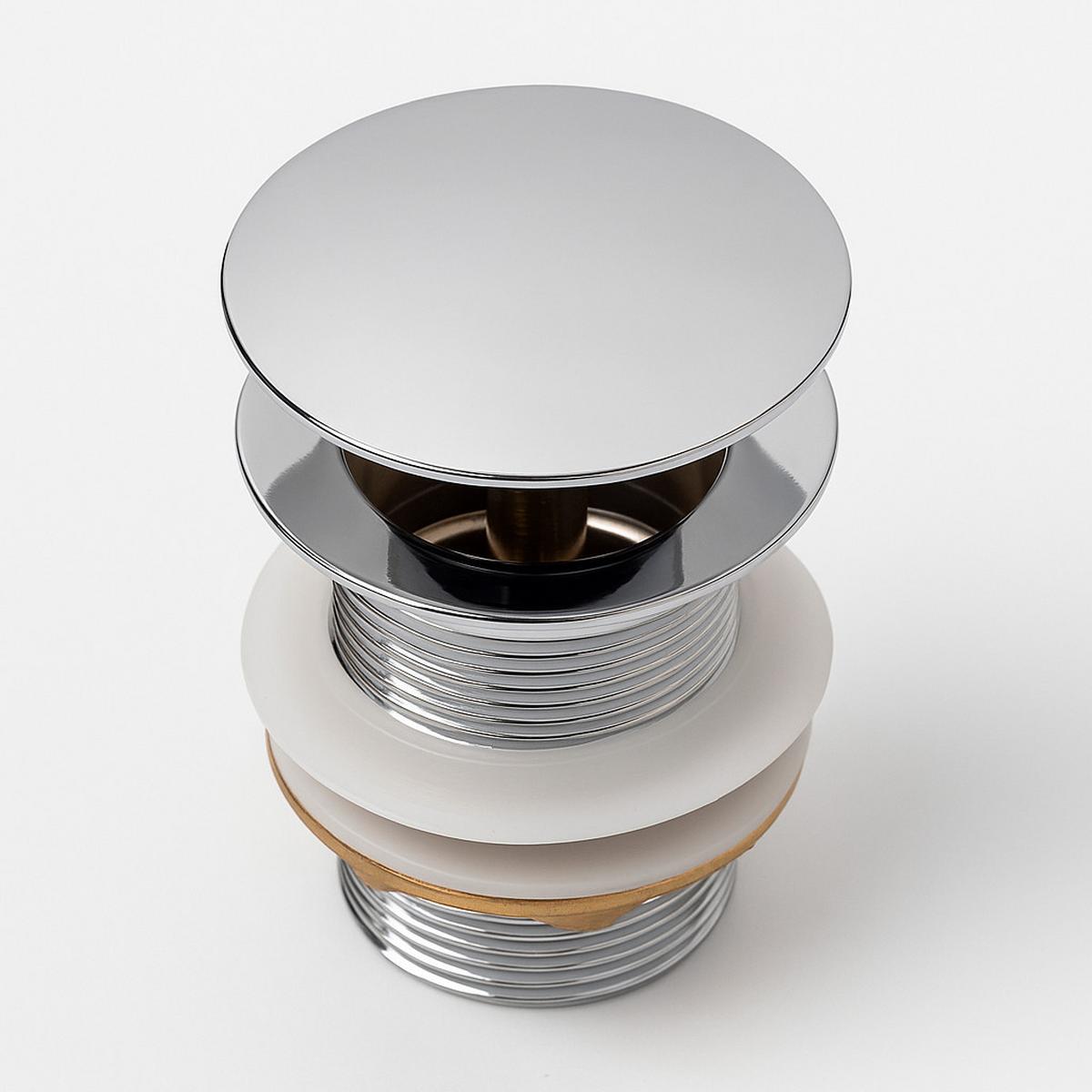 POP-UP-ABFALL Chrom ohne Überlauf - Chromfarben, Metall (5/10/5cm) - Badplaats
