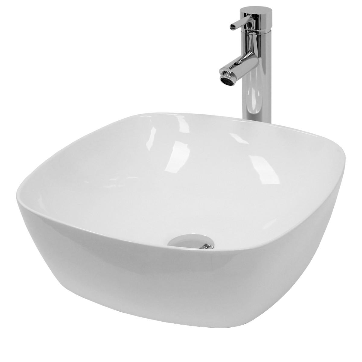 WASCHBECKEN - Weiß, Keramik (40.5/14/40.5cm) - ECD-Germany