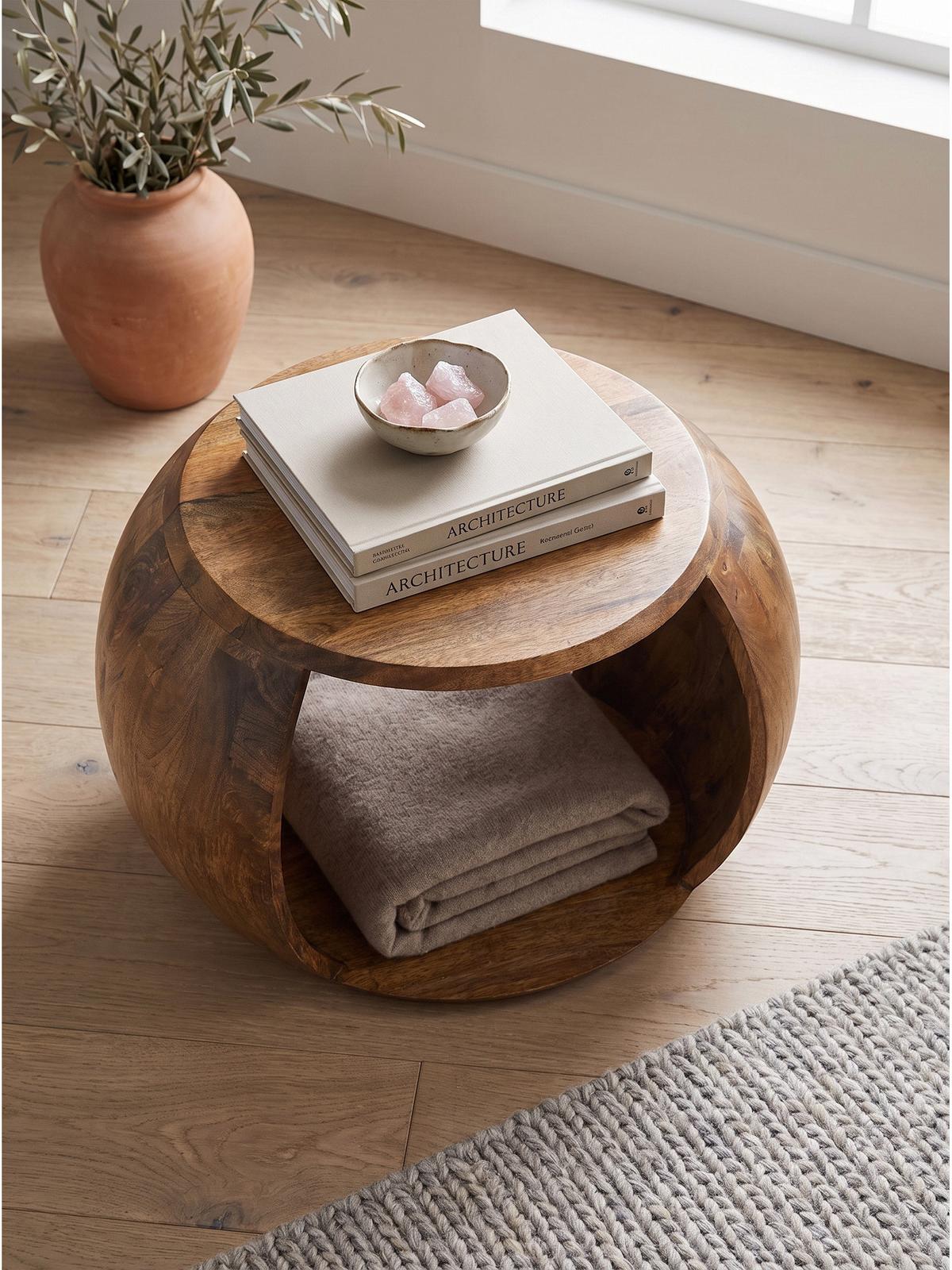 COUCHTISCH ANTEQUERA, Mango Massivholz, mit Stauraum, 60 x 46 x 36 cm - Dunkelbraun/Braun, Mangoholz/Holz (46/60/36cm) - KADIMA DESIGN