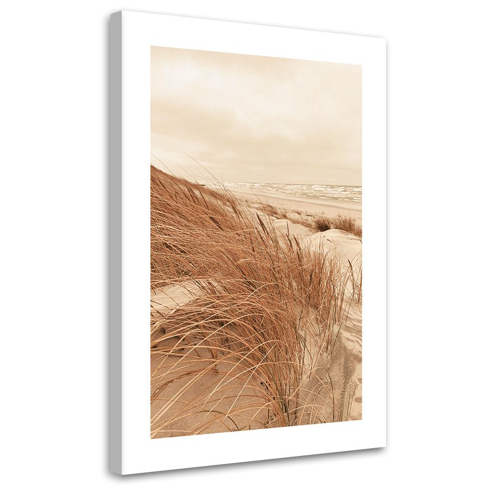 WANDBILD goldenes dünengras - Beige, Textil (40/60cm) - Feeby