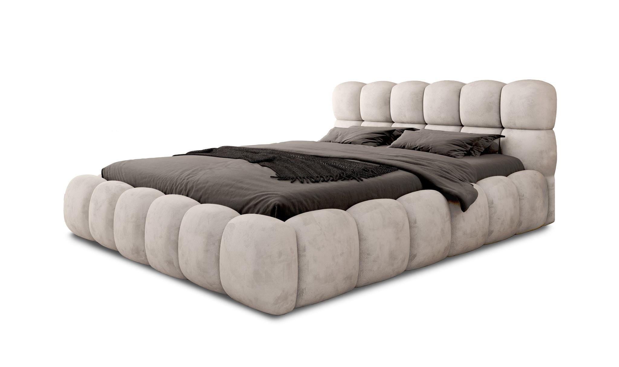POLSTERBETT Aurelia Komplettset - Creme, Holzwerkstoff/Textil (160/200cm) - Fun Möbel