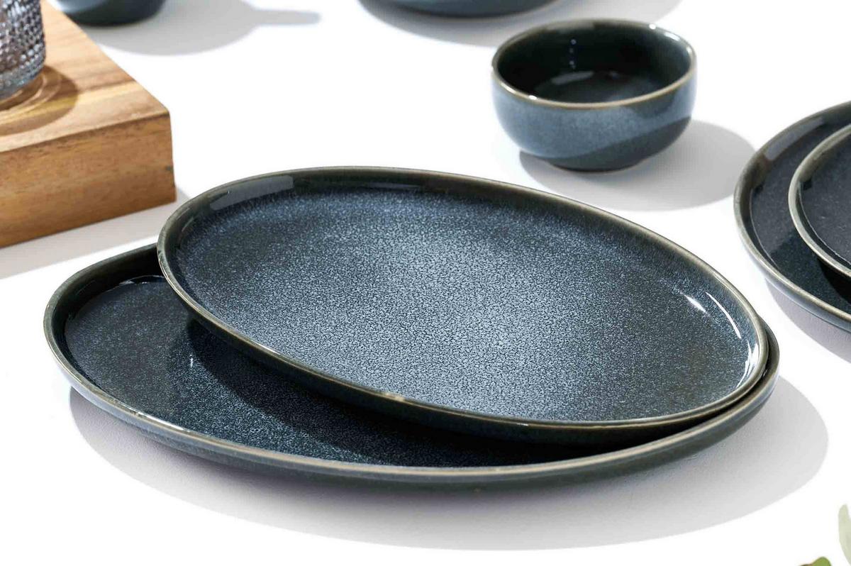 SERVIERPLATTENSET Eda grau 2-tlg. - Grau, Keramik (2/2/2cm) - Ritzenhoff Breker