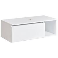 WASCHBECKENUNTERSCHRANK wandmontiertk 80 cm Weiß Rupanco - Weiß, Holzwerkstoff (80/27/40cm) - Beliani