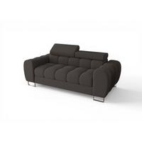 SOFA 2-sitzer Bastien In Stoff Gemma - Grau, Holzwerkstoff/Textil (195/95/97cm) - Fun Möbel