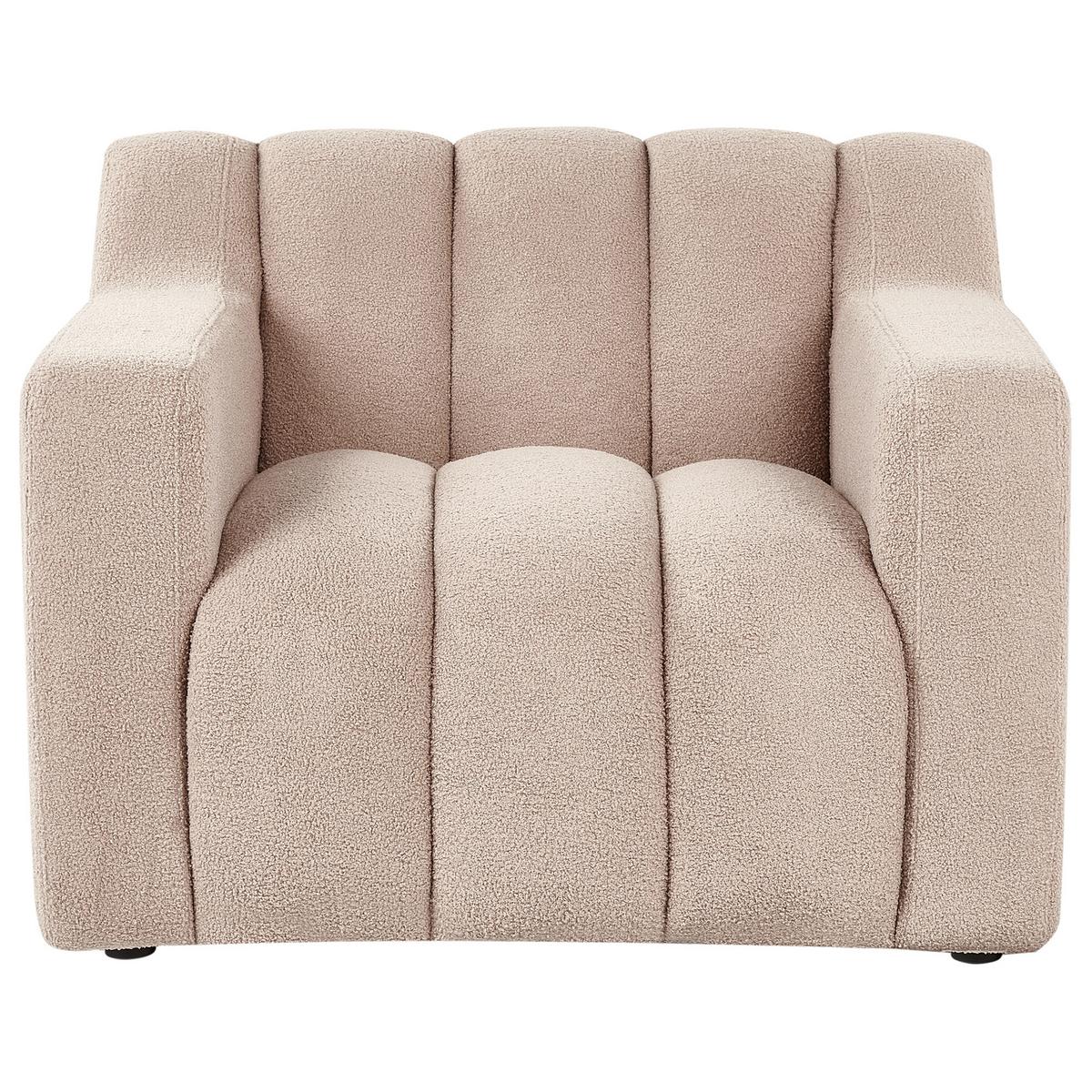 SESSEL Beige Agerup - Beige, Textil (97/73/87cm) - Beliani