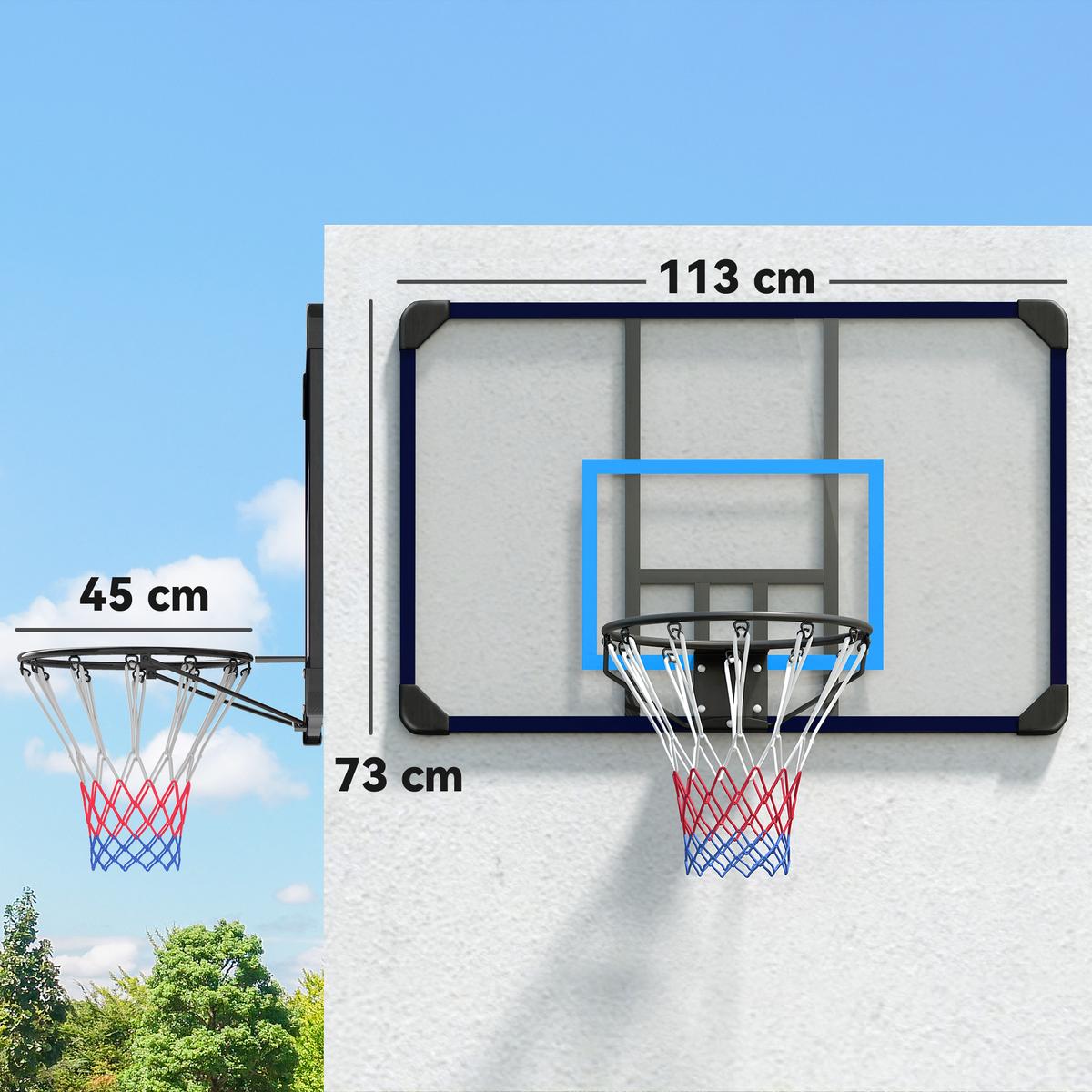 BASKETBALLKORB - Blau, Metall (61/113cm) - SPORTNOW
