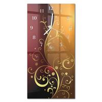 WANDUHR aus Glas 30x60 cm - Abstraktion - Rot, Glas (30/60/0.4cm) - TULUP