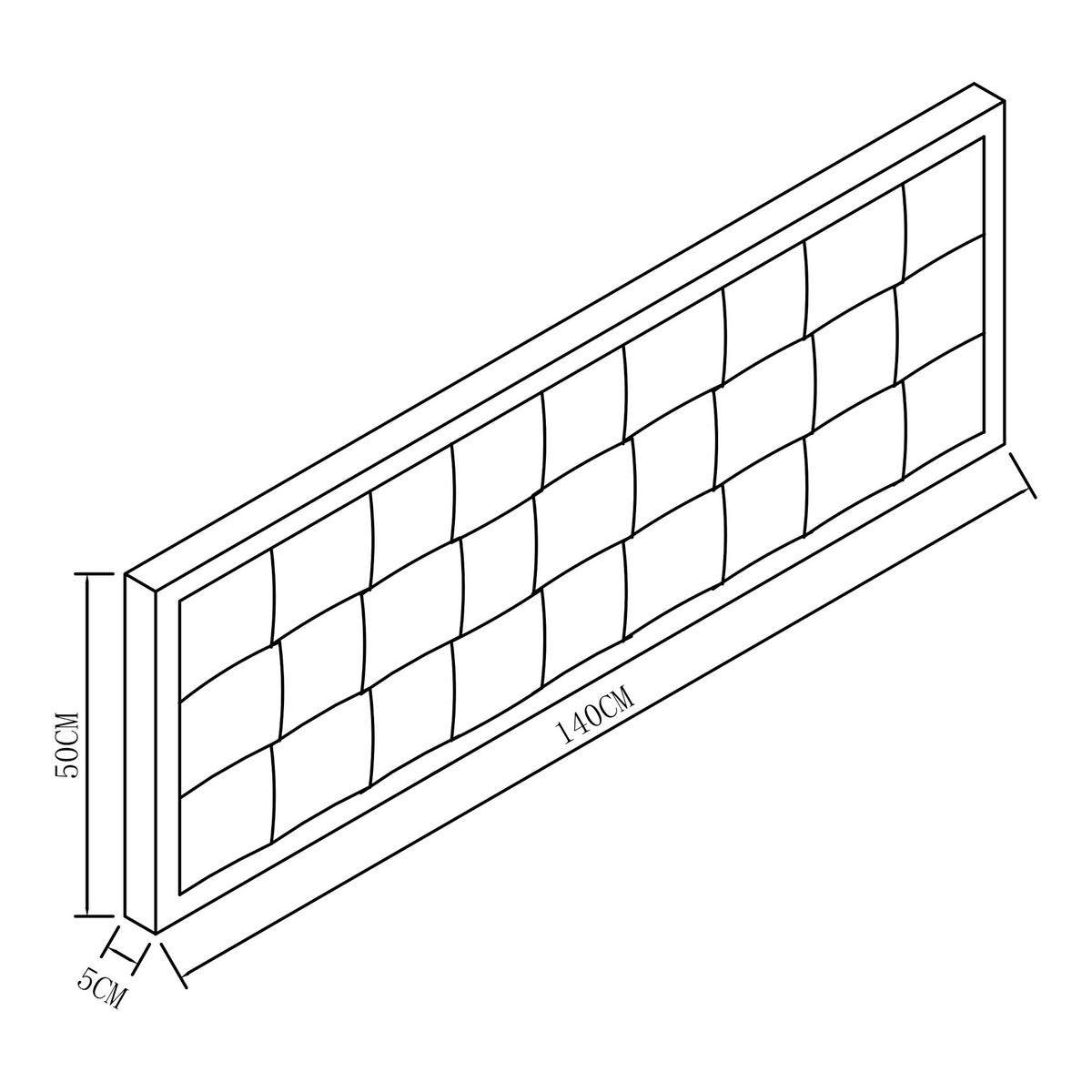 KOPFTEIL Tervo - Grün, Holzwerkstoff/Textil (140/50/5cm) - [en.casa]