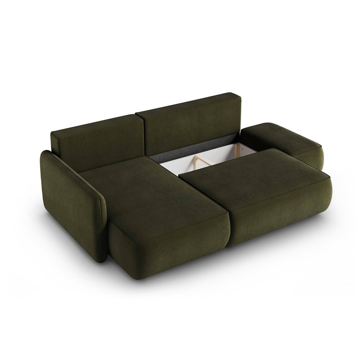 ECKSOFA Alessio 3 Sitzplätze Grün - Grün, Holz (229/148cm) - Petits-meubles