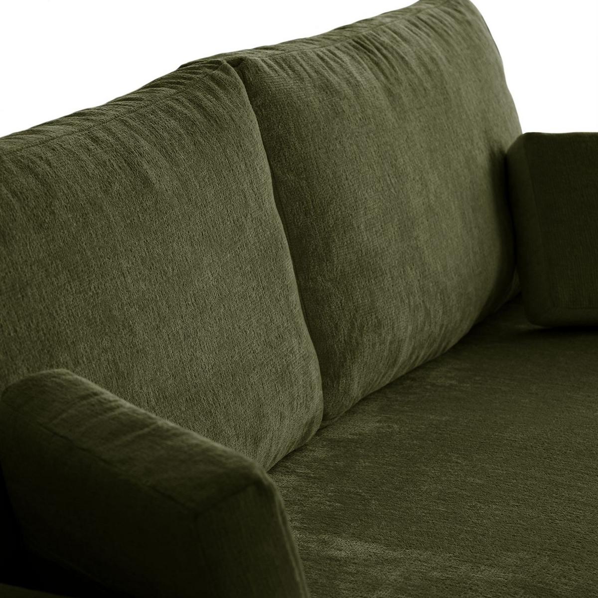 SOFA NUBO mit Schlaffunktion und Bettkasten Harmony 39 - Grün, Textil (205/91/86cm) - Lookway