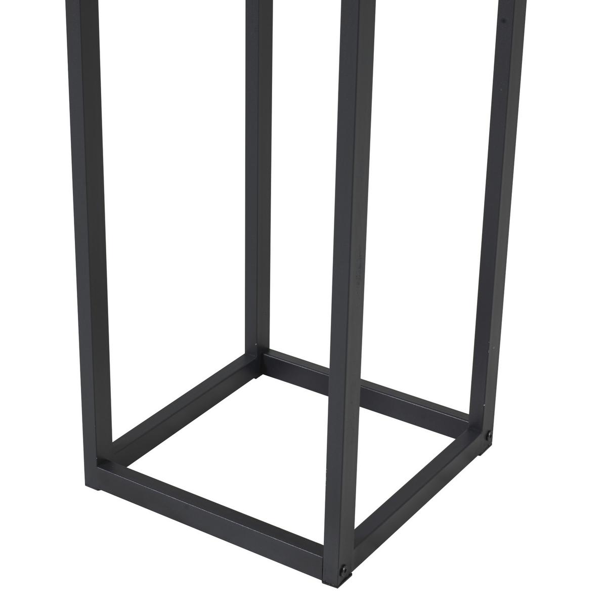 KAMINHOLZREGAL Tanum - Schwarz, Metall (35/120/35cm) - [en.casa]