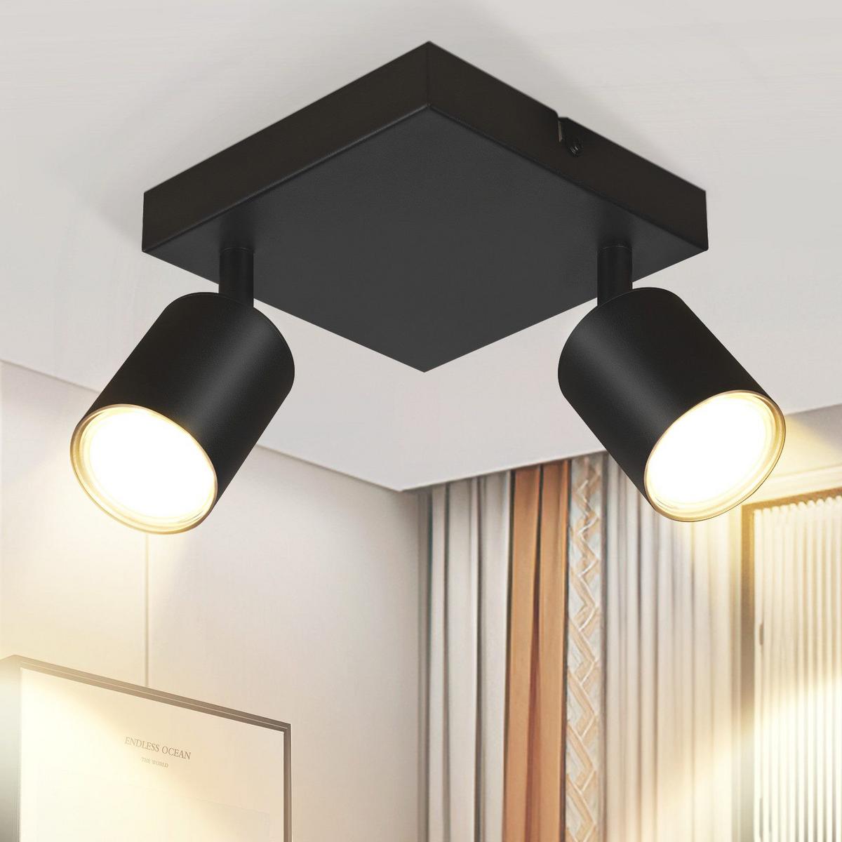 STRAHLER Einfallsreich 2-flammig 15/15/14.4 cm - Schwarz, Metall (15/15/14.4cm) - ZMH