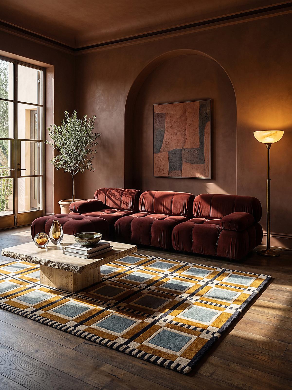 TEPPICH aus Wolle, handgetuftet, ORRIN, in Multi, Fensterkaro-Raster, 140 x 200 cm - Multicolor, Textil (140/200cm) - KADIMA DESIGN