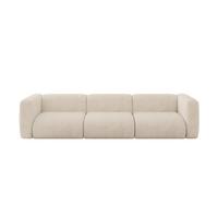 MODULARES Sofa 3-SITZER MIRA-S2 319x89x70 Beige cm Velours - Greige/Beige, Holzwerkstoff/Kunststoff (319/70/89cm) - ALTDECOR