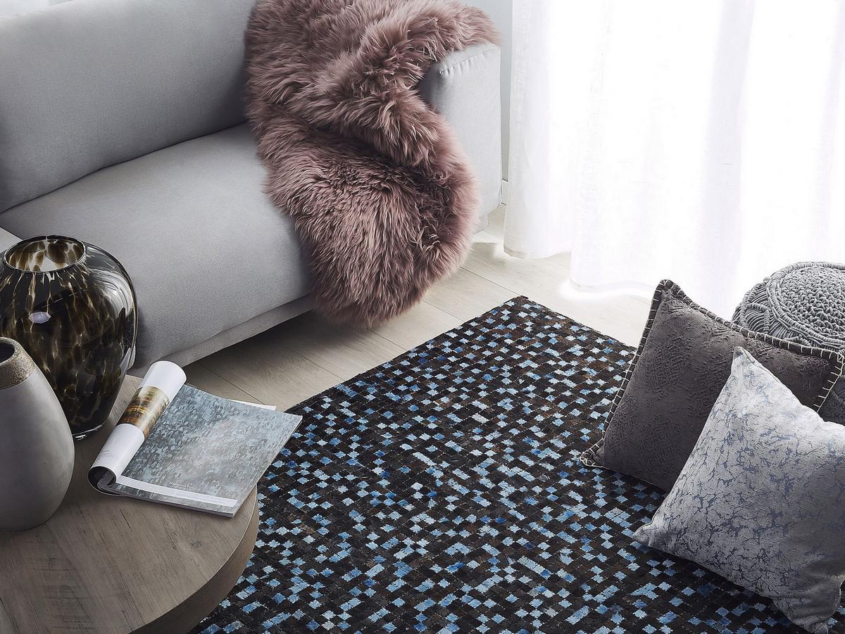 KURZFLOR-TEPPICH Ikisu 230/160 cm - Braun, Fell (160/230cm) - Beliani