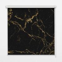 INNENROLLO - Fensterrollo - Rollo - 90x140 cm - Schwarzer Marmor - Schwarz, Kunststoff (90/140/0.5cm) - TULUP