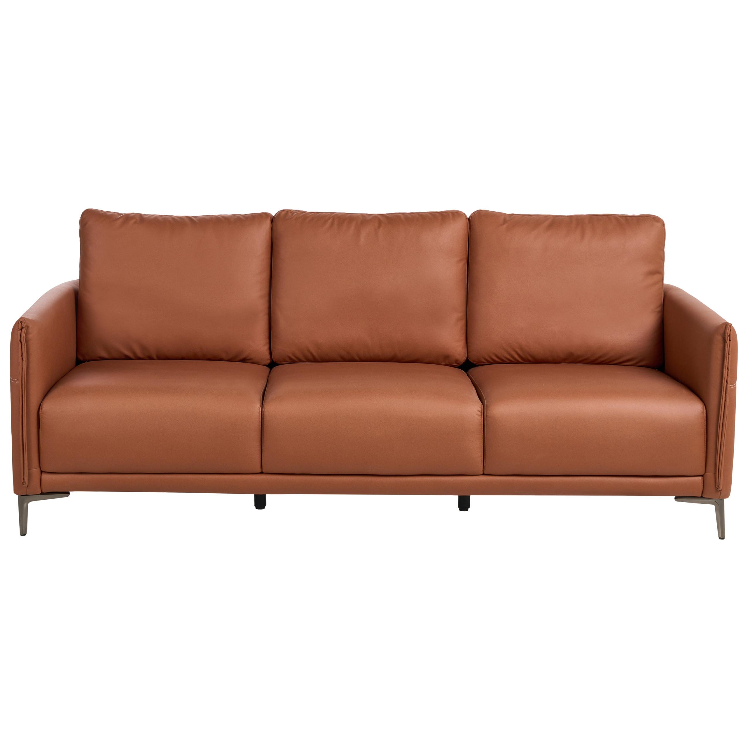 3-SITZER-SOFA Stoff Goldbraun Cilens - Goldfarben, Textil (212/93/73cm) - Beliani