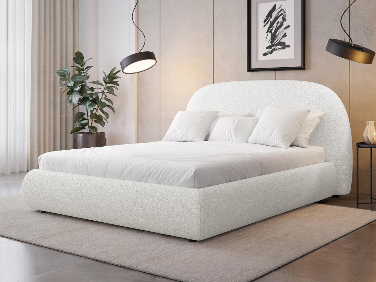 POLSTERBETT Akrenis - Creme/Schwarz, Holzwerkstoff/Textil (160/200cm) - MIRJAN24