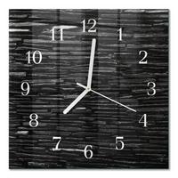 WANDUHR aus Glas 30x30 cm - Steine - Schwarz, Glas (30/30/0.4cm) - TULUP