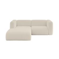 ECKSOFA Ottomane Links MIRA-L1 227x179x89 Beige Bouclé - Kaschmir/Beige, Holzwerkstoff/Kunststoff (227/179cm) - ALTDECOR