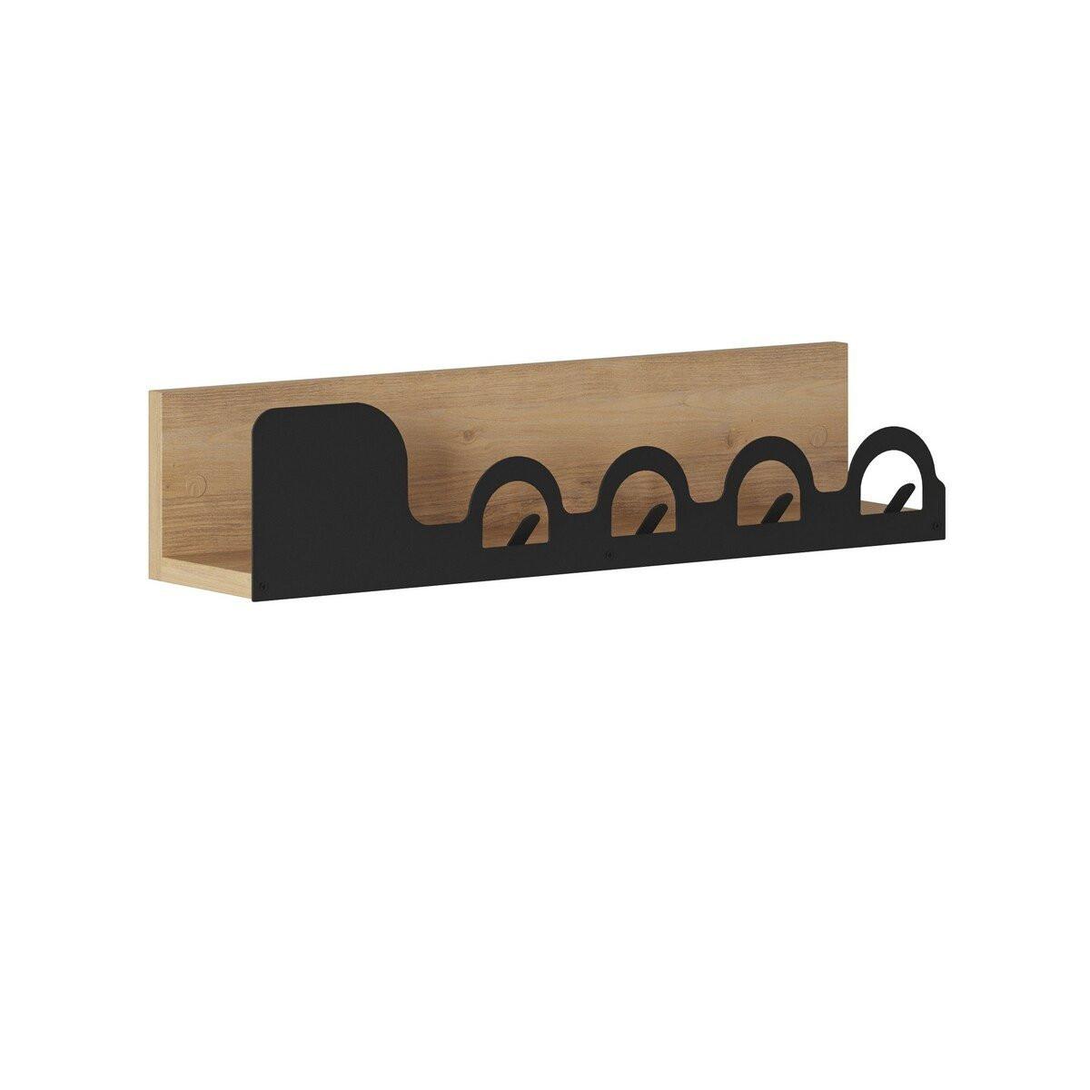 HÄNGENDER Garderobenständer Dekor Eiche B63 cm – LIORA HANGER - Eschefarben, Holzwerkstoff (14/14/63cm) - Calicosy