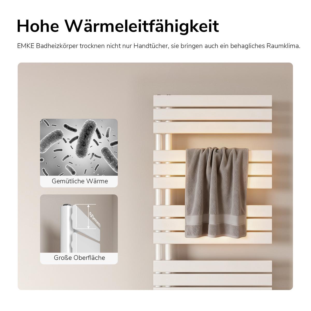 HEIZKÖRPER wasserführend Weiß 159,9/40/5,9 cm - Weiß, Metall (40/159.9/5.9cm) - EMKE