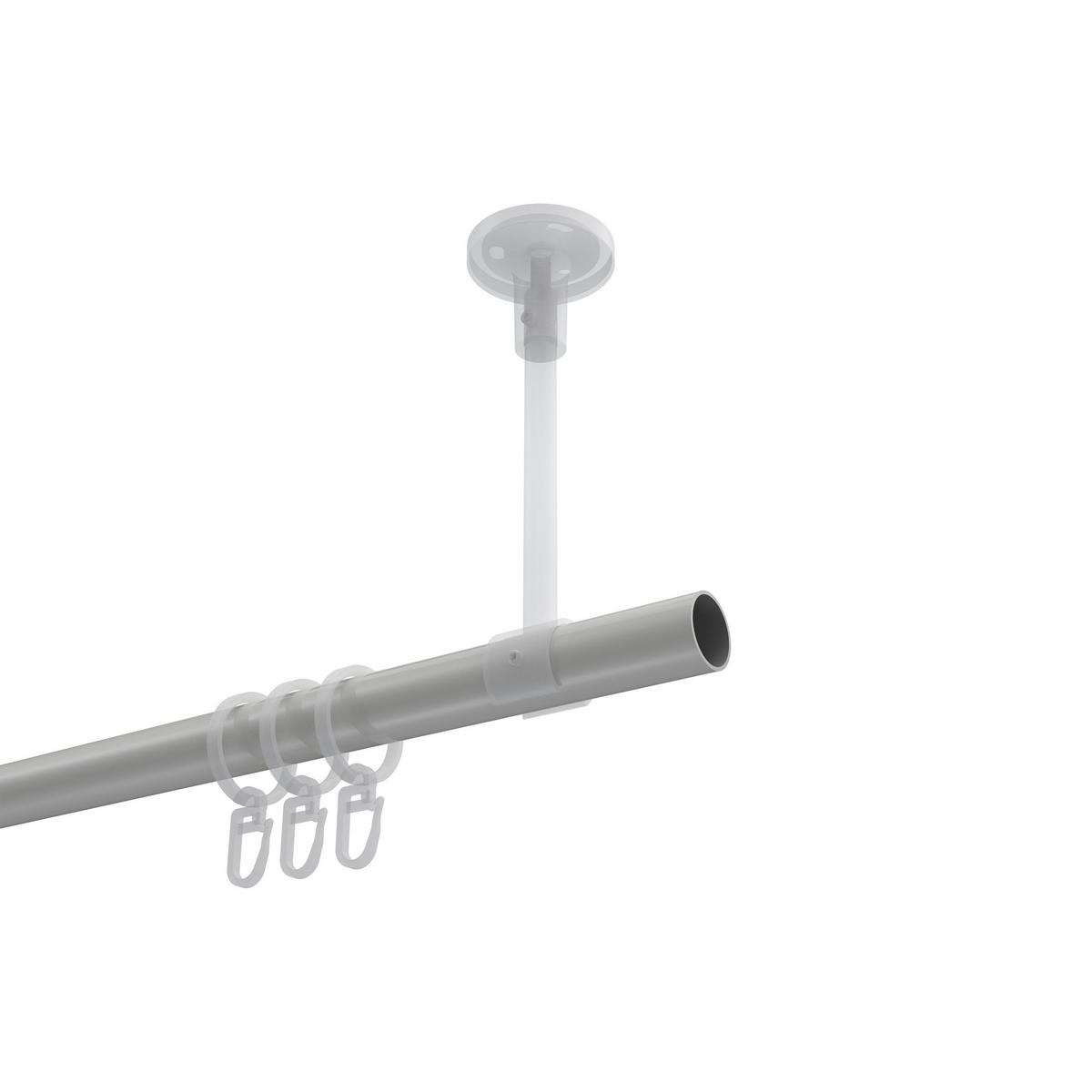 GARDINENSTANGE Sonette Santo 240 cm (geteilt in 2 x 120 cm), 1-läufig, 20 mm Ø Weiß - Weiß, Metall (240cm) - INTERDECO