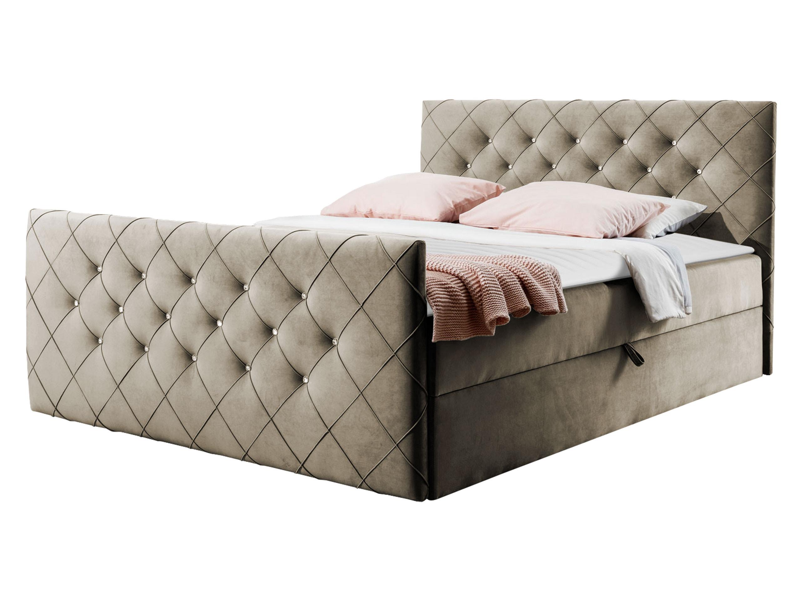 BOXBETT Malaga - H3 - Hellbraun, Holz (160/200cm) - MIRJAN24