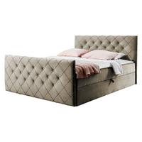 BOXBETT Malaga - H3 - Hellbraun, Holz (160/200cm) - MIRJAN24