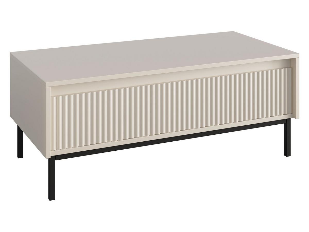COUCHTISCH Ozmi 1SZ - Kaschmir/Schwarz, Holzwerkstoff/Metall (50/100/40cm) - MIRJAN24