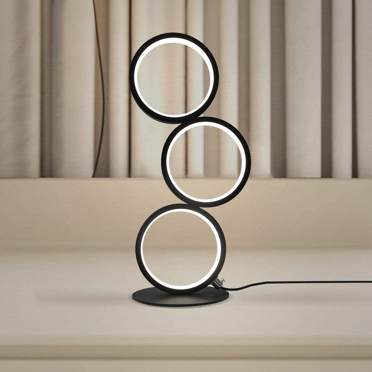TISCHLAMPE Damien 38/17.5/1.7 cm - Schwarz, Metall (38/17.5/1.7cm) - ZMH