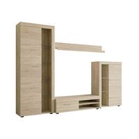 WOHNWAND Rumba - Sonoma Eiche, Holzwerkstoff (270/190/43cm) - MIRJAN24