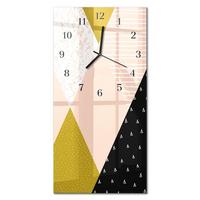 WANDUHR aus Glas 30x60 cm - Muster - Multicolor, Glas (30/60/0.4cm) - TULUP