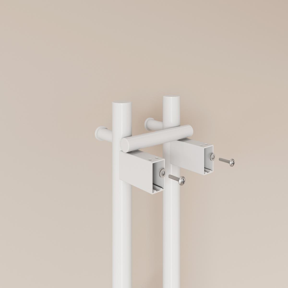 HEIZKÖRPER elektrisch vertikal 120 x 12,4 cm mit Smart-Steuerung Weiß - Weiß, Metall (12.4/120/14cm) - EMKE