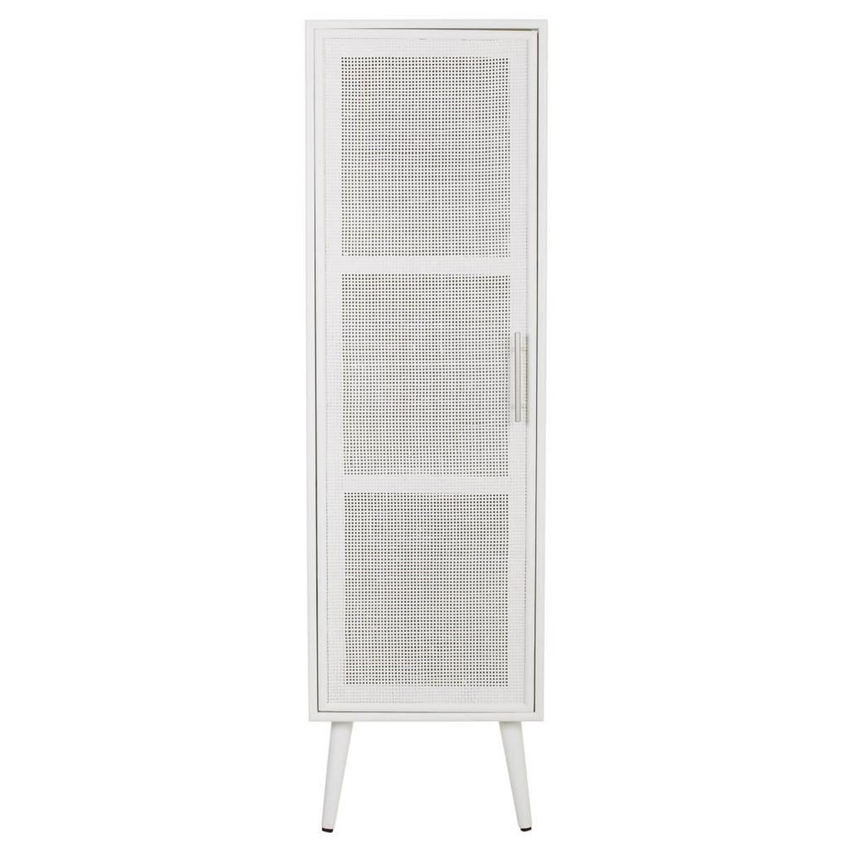 SCHRANK aus Holz und Gitter 41x37x140cm - Weiß, Holz (40.5/139.5/37cm) - Wanderlust