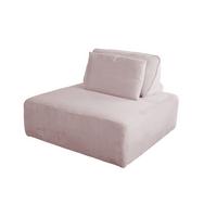 HOCKER MIT RÜCKENKISSEN WIOLO SOFT Pink Cord - Schwarz/Rosa, Kunststoff/Textil (111/84/111cm) - KAWOLA