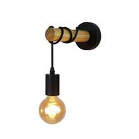 WANDLEUCHTE Kraftwerk - Schwarz, Holzwerkstoff (9/20/9cm) - Nettlife