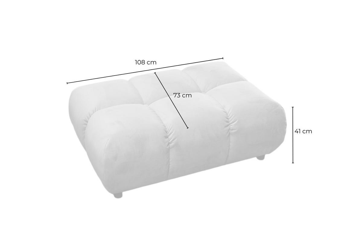 HOCKERBANK VIVIEN Grün Cord - Olivgrün/Grün, Textil (108/41/73cm) - KAWOLA