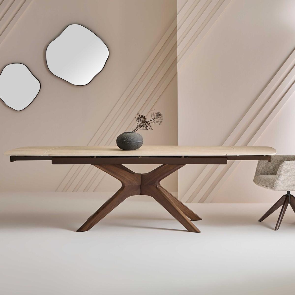 ESSTISCH mit Verlängerung - tivoli 180/90/76 cm - Creme, Naturmaterialien (97/90/76cm) - Signature