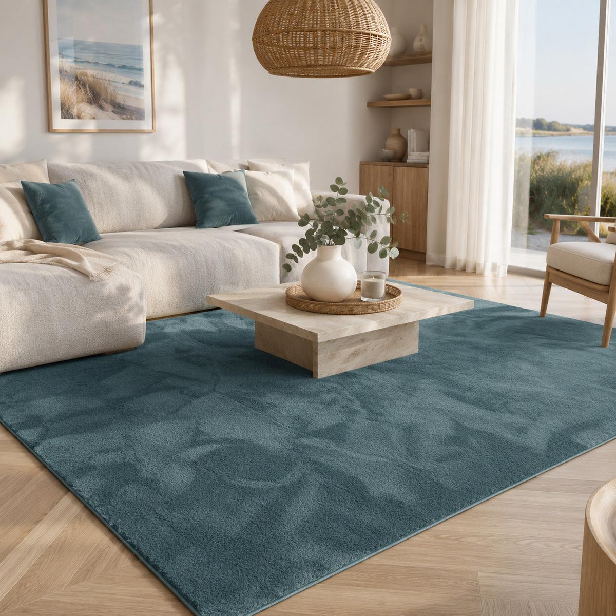 FELLTEPPICH SUPER SOFT PEARL - Pastellblau, Textil (200/290cm) - Pergamon