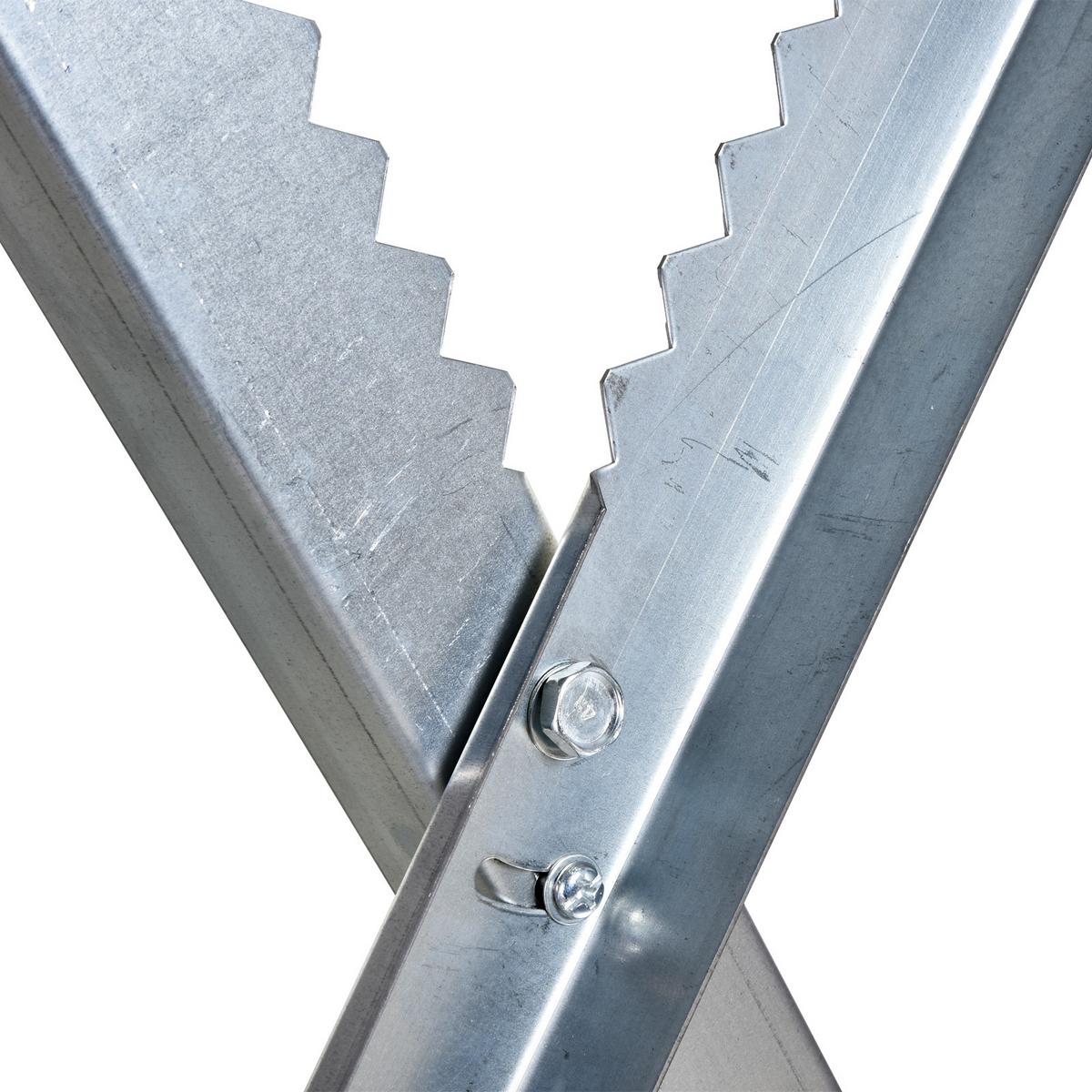 KETTENSÄGEBOCK, Sägebock, Silber - Silberfarben, Metall (83/83/79cm) - DURHAND
