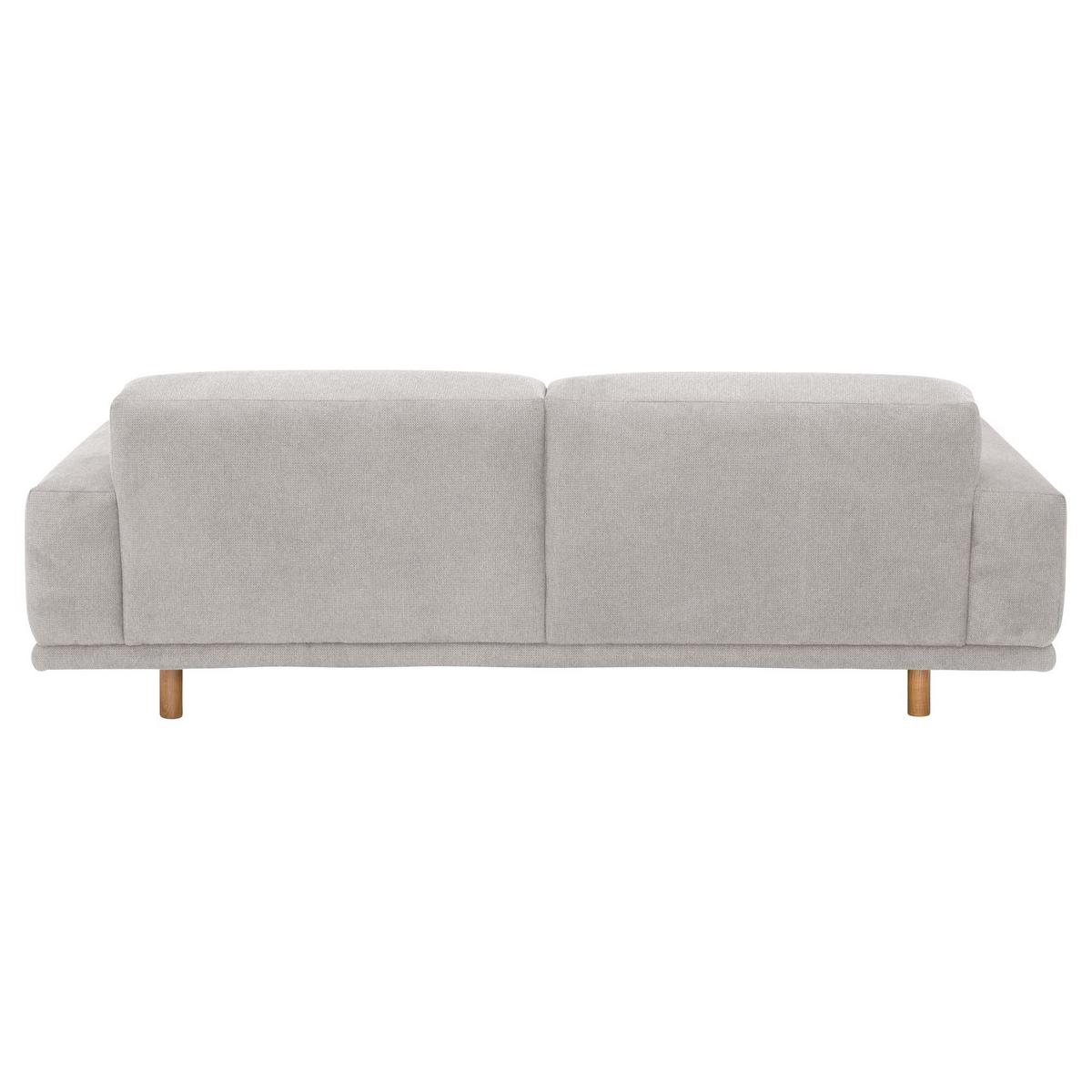 SOFA 2,5-Sitzer Kattryna Flachgewebe silber - Silberfarben, Kunststoff (202/70/92cm) - 58aufmkessel