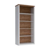 BÜCHERREGAL Léandre Weiß und Holz - Weiß, Holzwerkstoff (90.2/198.1/43.3cm) - Petits-meubles