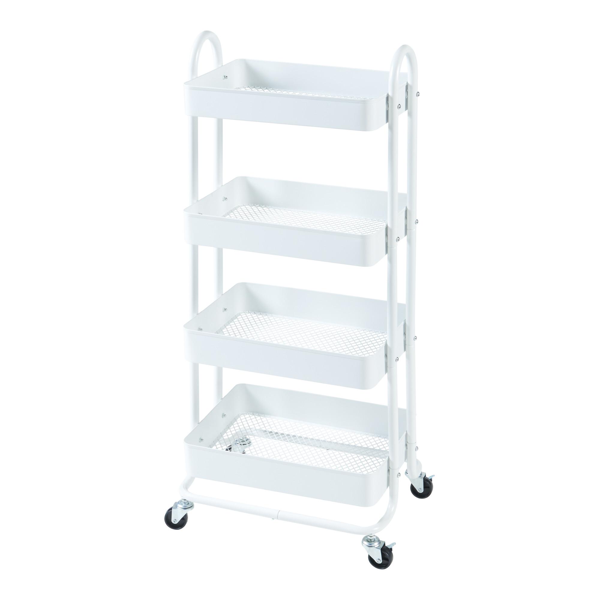 SERVIERWAGEN Pyhäntä - Weiß, Metall (46/103.5/35cm) - [en.casa]