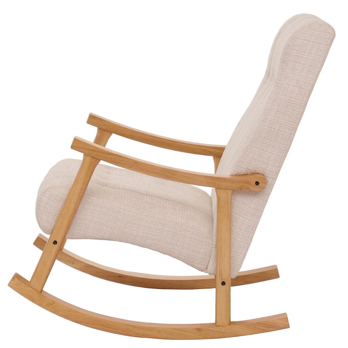 SCHAUKELSTUHL Cremeweiß - Creme/Weiß, Textil (64/97/85cm) - MCW