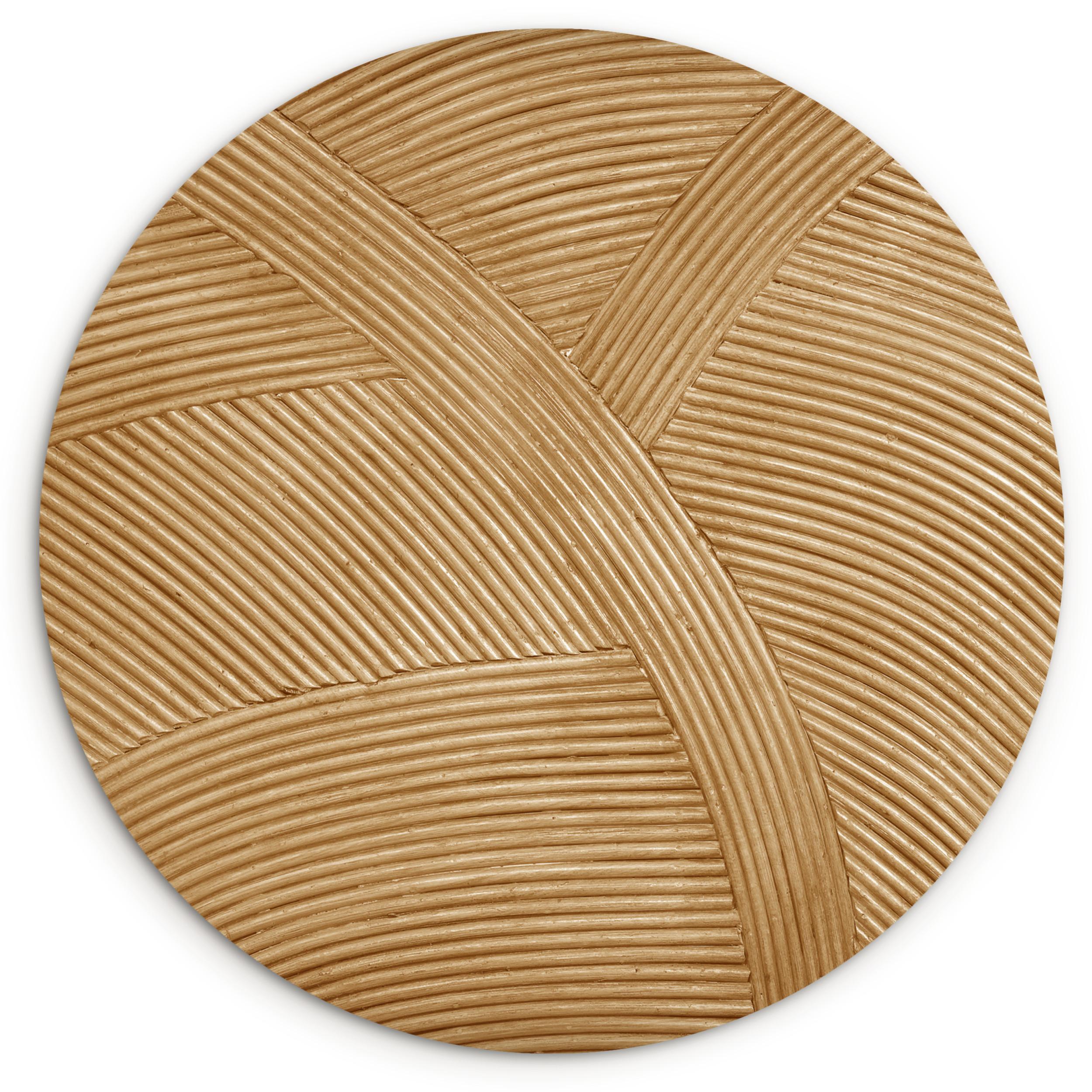 WANDBILD Struktur - Natur - Kunst - Rattan Wanddeko Schlafzimmer 60x60 cm - Naturfarben, Kunststoff (60/60cm) - MuchoWow